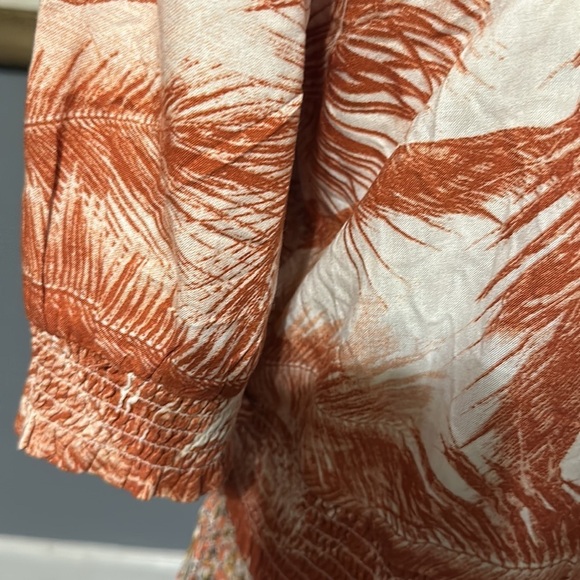 Roxy Abundant Swell Baked Clay peasant blouse. xL - Picture 6 of 8